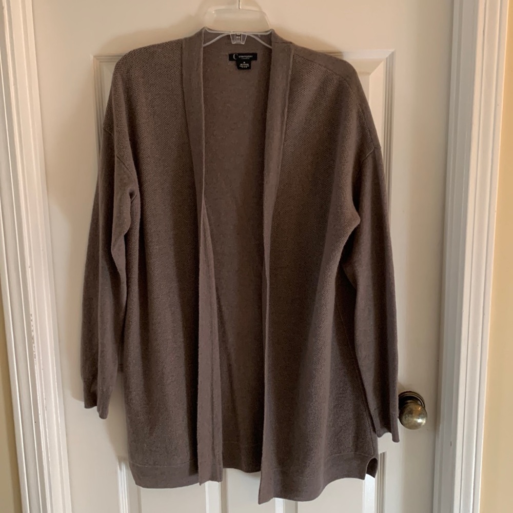 C by Bloomingdale’s NWOT size XL 100% Cashmere open front cardigan